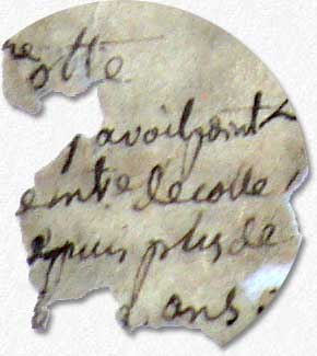 Extrait d'une note du curé Huvier