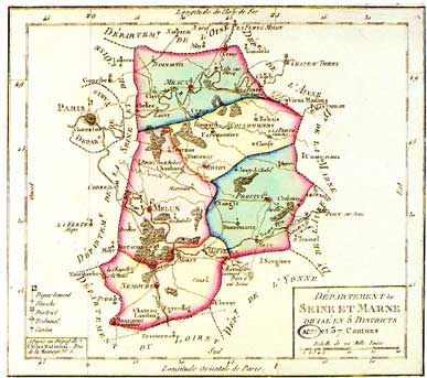 Carte de Seine et M Marne 1790